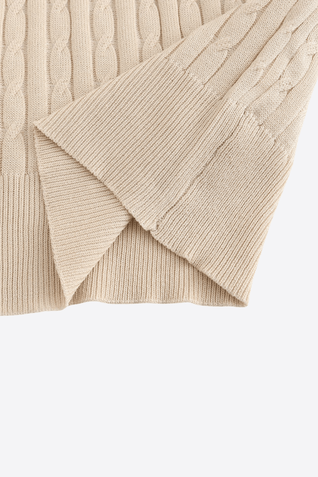 Leo Cable-Knit Short-Sleeve Shirt