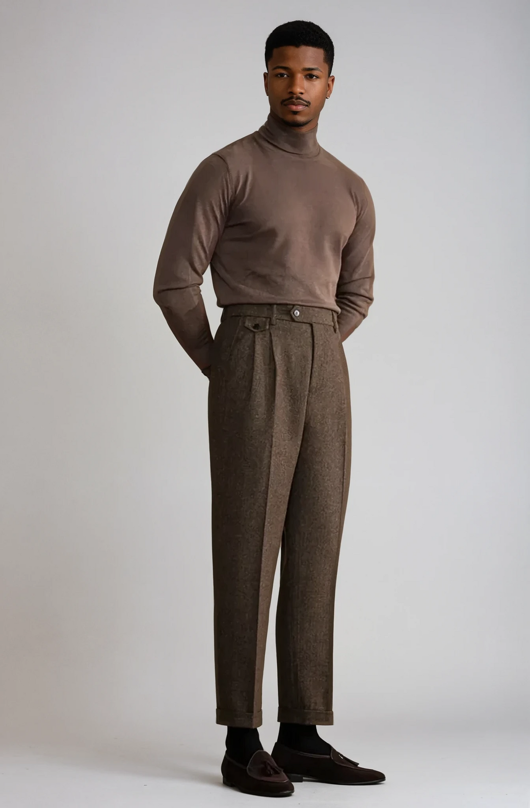 Pleated Wool Trousers