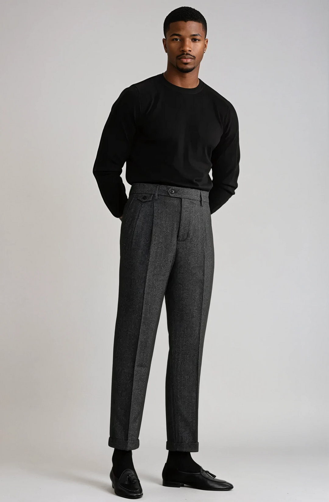 Pleated Wool Trousers