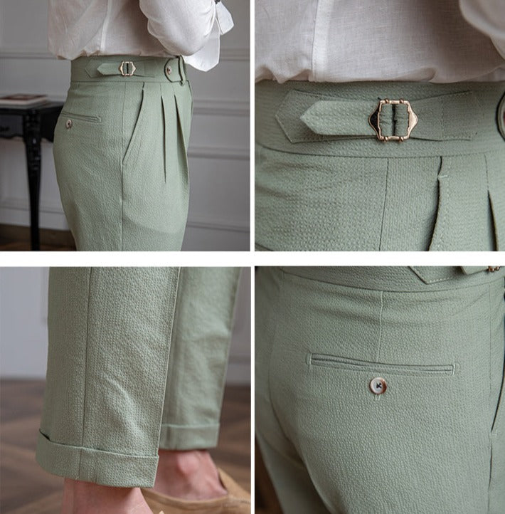 Nicolas Lightweight Seersucker Trousers