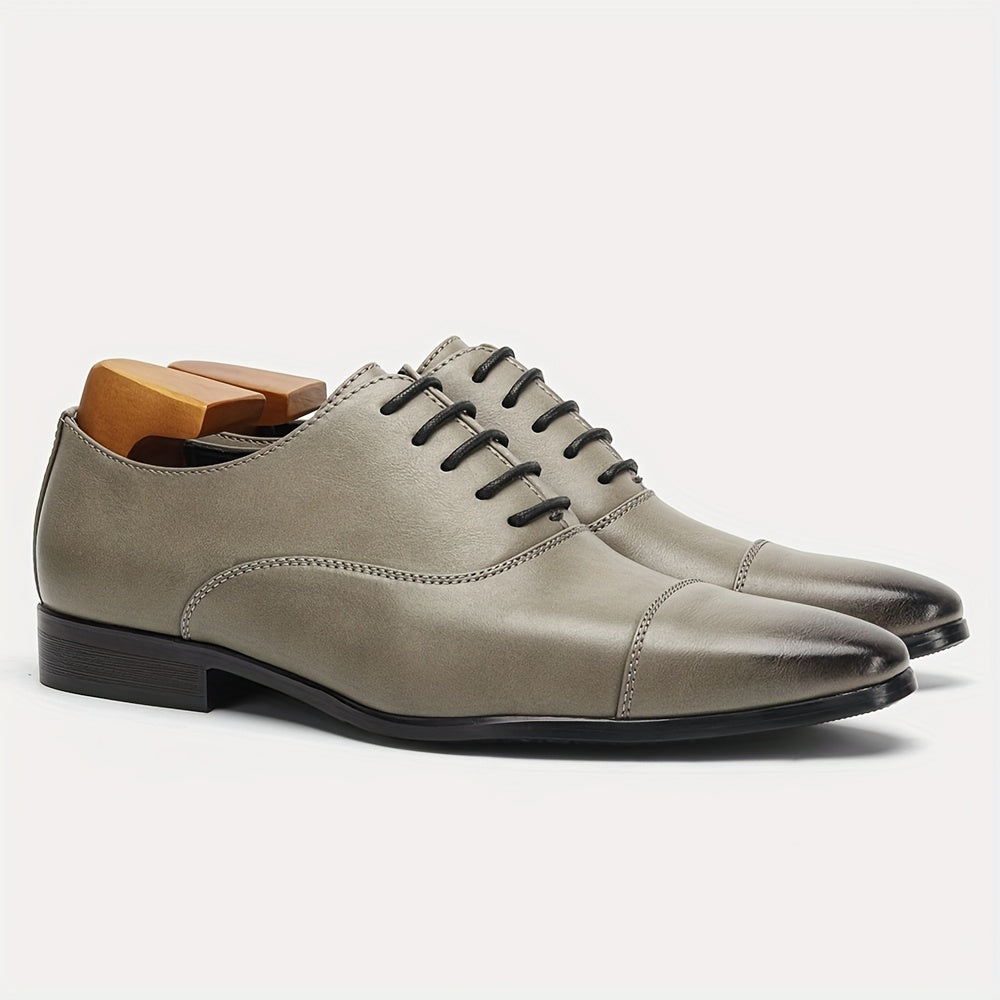 Classic Pointed-Toe Oxford Dress Shoes