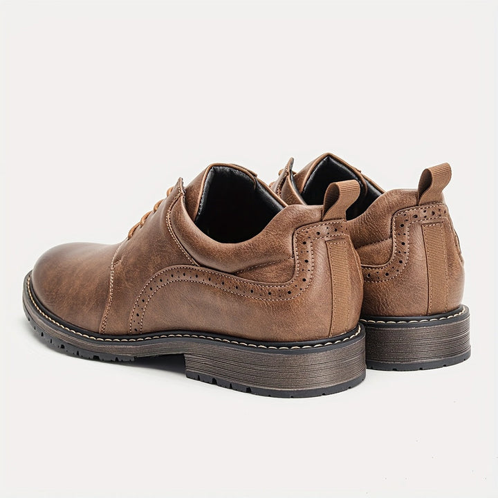 Classic Brogue Derby Dress Shoes