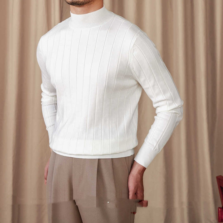 GIORGIO Premium Ribbed Knit Crewneck Sweater