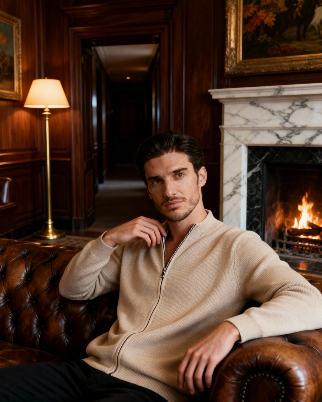 Bennett Premium Merino Wool Full-Zip Sweater
