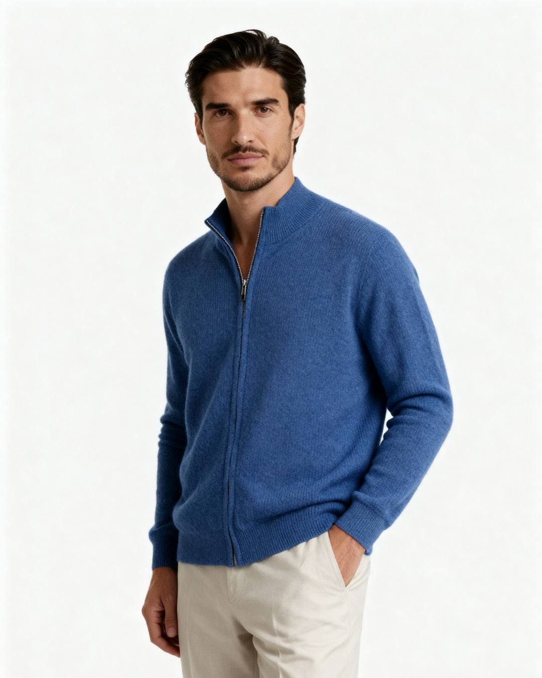 Bennett Premium Merino Wool Full-Zip Sweater