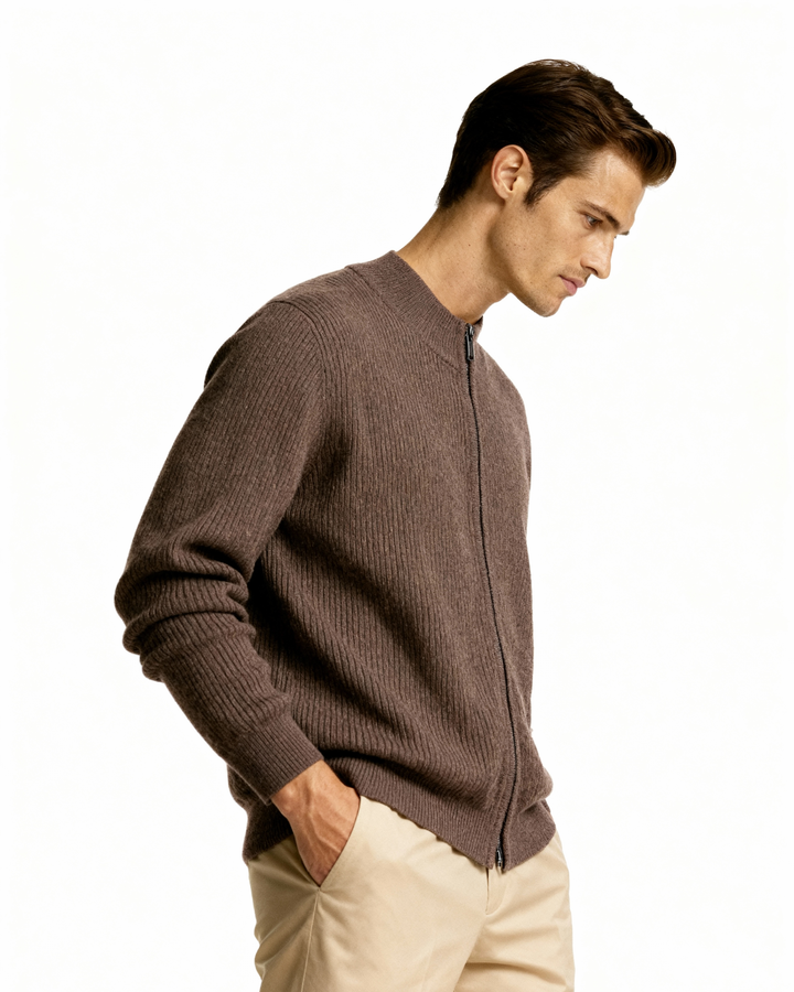 Bennett Premium Merino Wool Full-Zip Sweater