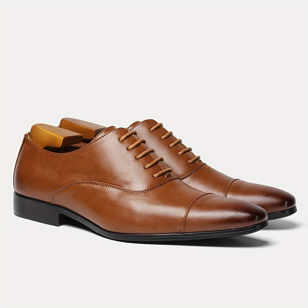 Classic Pointed-Toe Oxford Dress Shoes