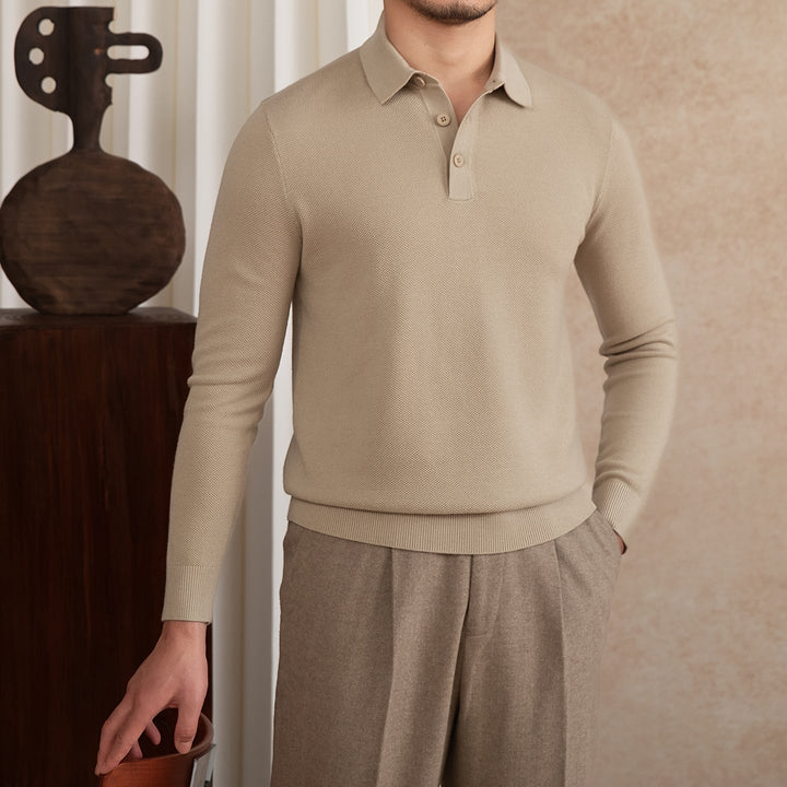 Federico Textured Knit Polo Shirt