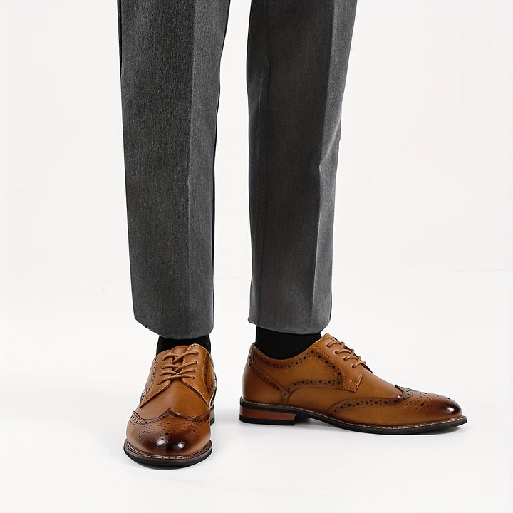 Classic Lace-Up Brogue Dress Shoes