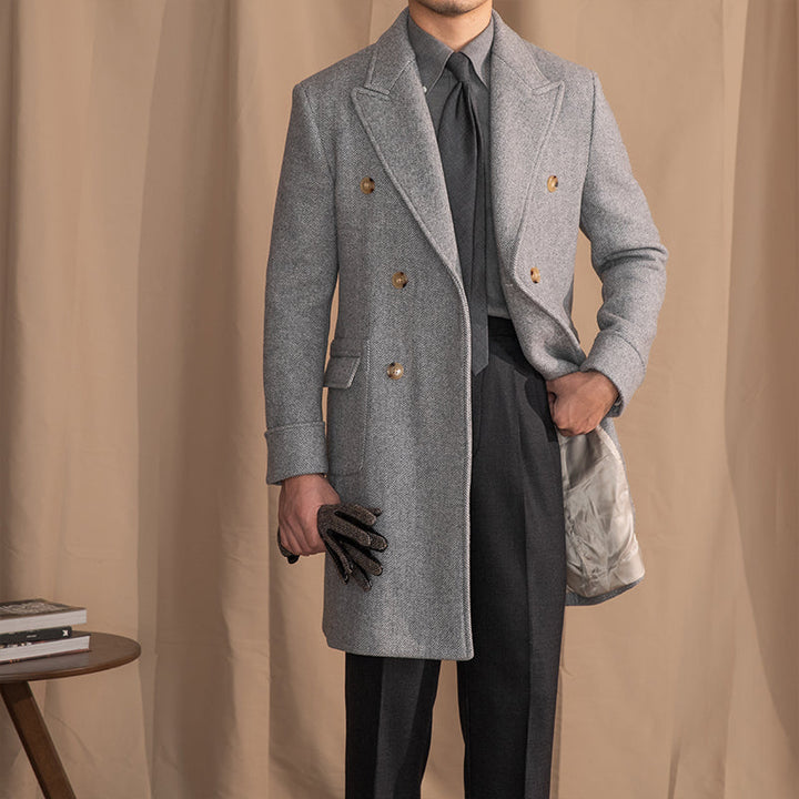 Dominic Classic Vintage Herringbone Coat