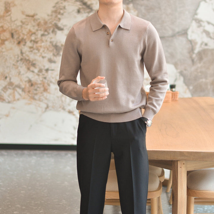 Henry Long-Sleeve Polo Shirt