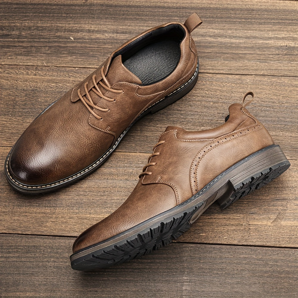 Classic Brogue Derby Dress Shoes
