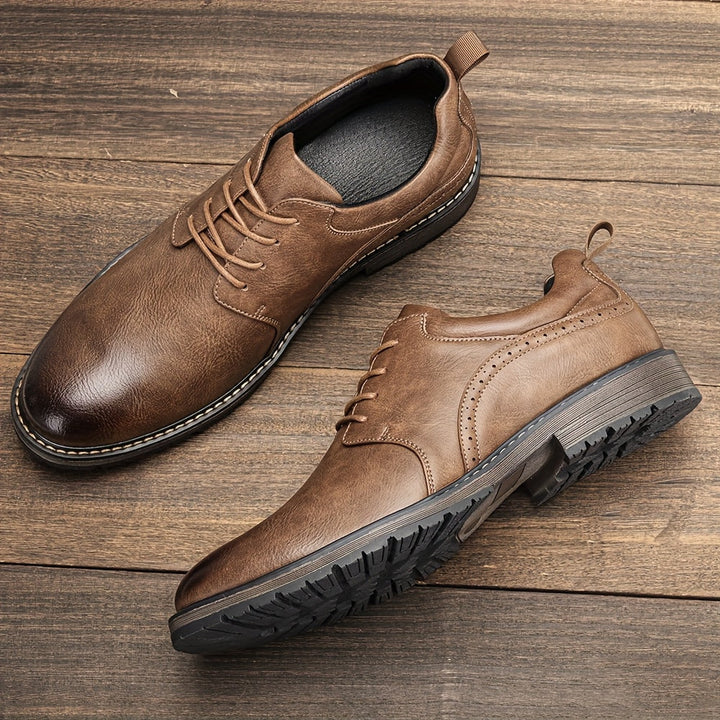 Classic Brogue Derby Dress Shoes