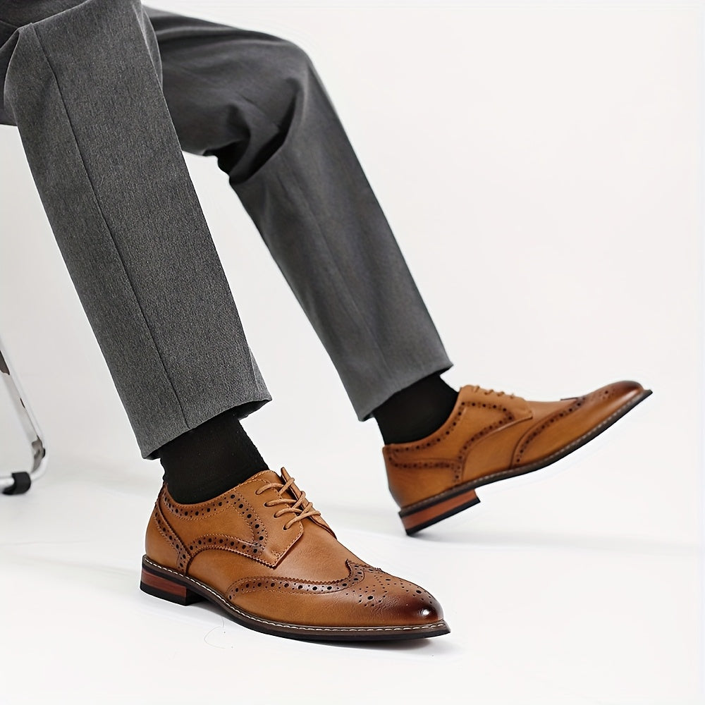 Classic Lace-Up Brogue Dress Shoes