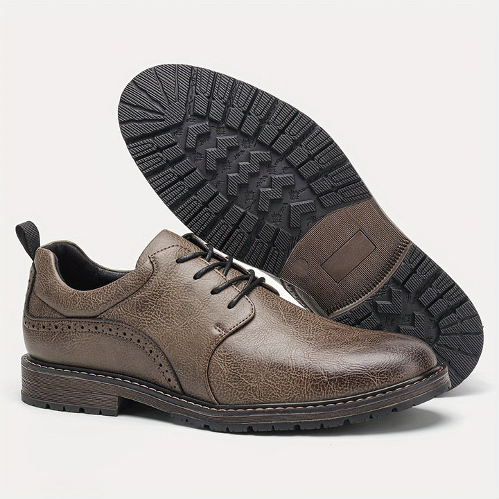 Classic Brogue Derby Dress Shoes