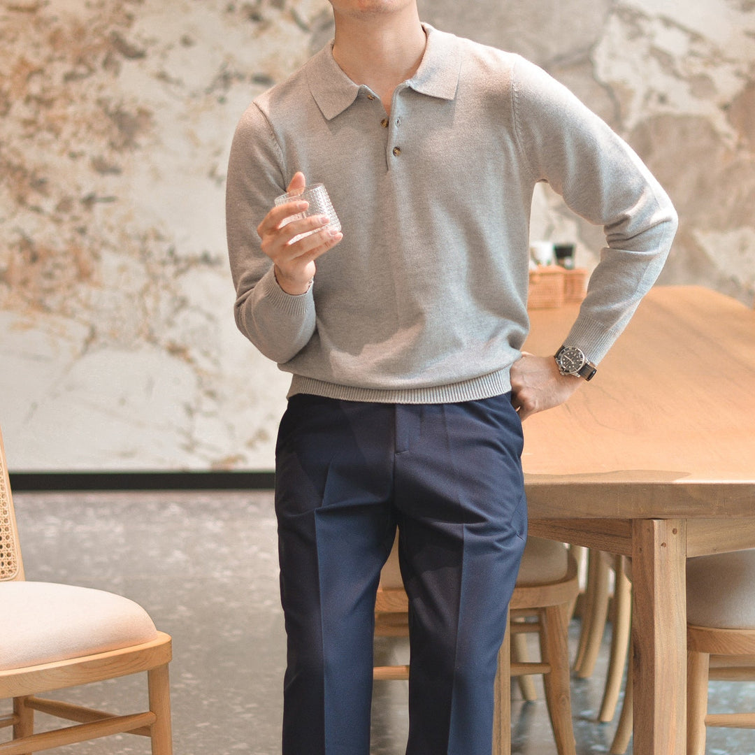 Henry Long-Sleeve Polo Shirt