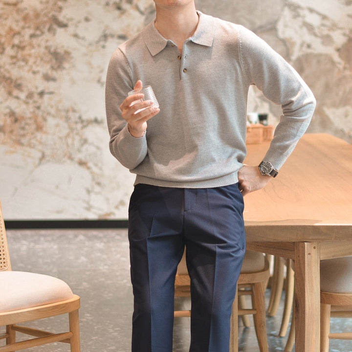 Henry Long-Sleeve Polo Shirt