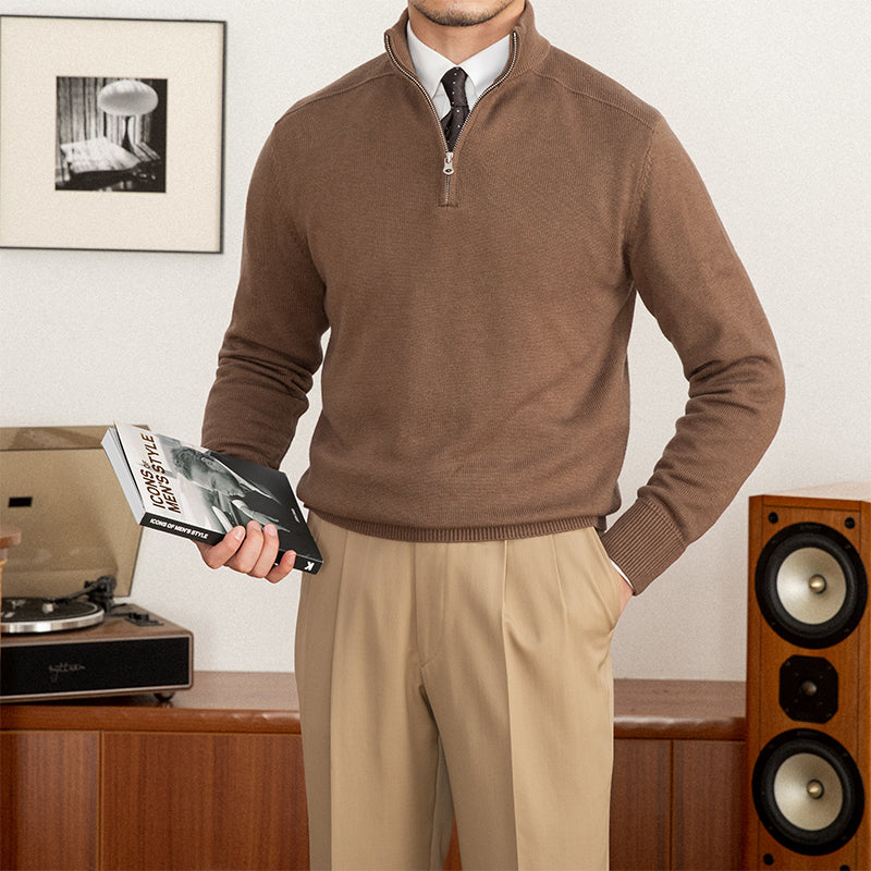 Claudio Stylish Half-Zip Pullover Jumper