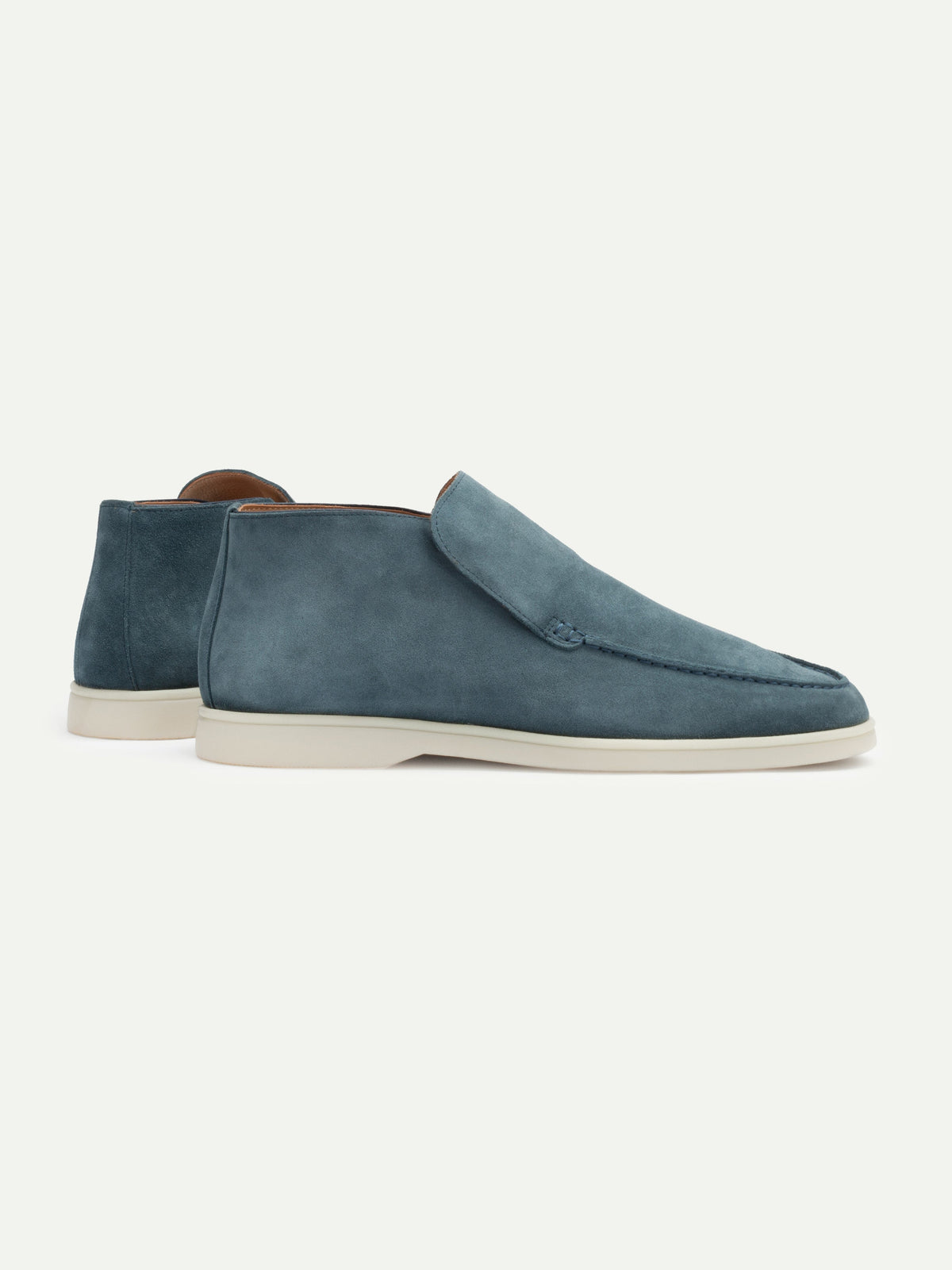Men's Suede Slip On Moccasin Loafers with Rubber Sole