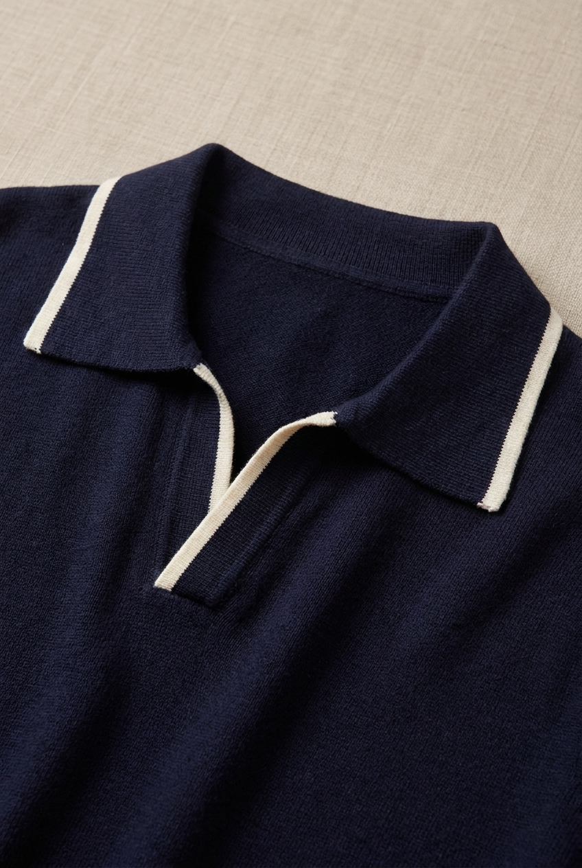 Slim Fit Knit Polo Shirt