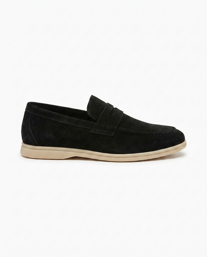 Classic Beige Suede Loafers