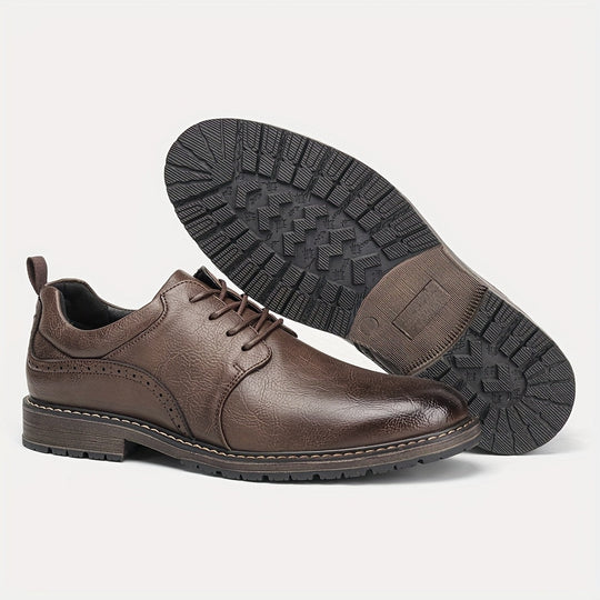 Classic Brogue Derby Dress Shoes