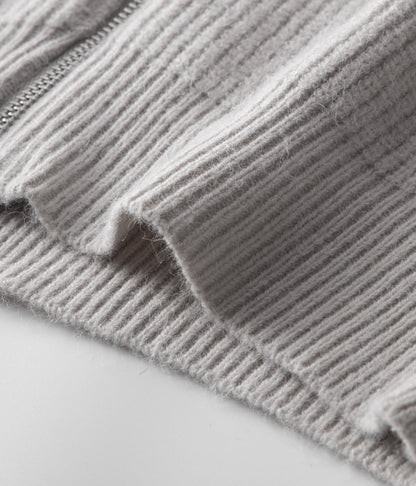 Classic Full-Zip Knit Sweater, view 10