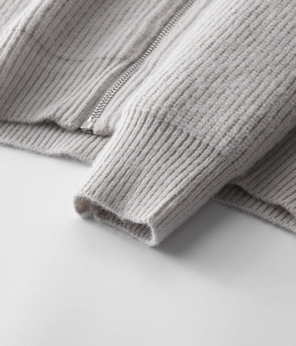 Classic Full-Zip Knit Sweater, view 11