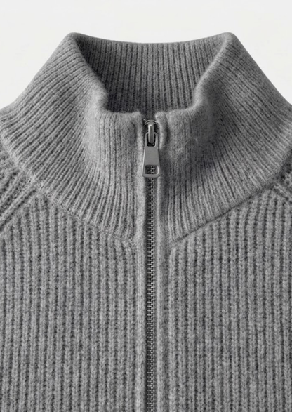 Classic Full-Zip Knit Sweater, view 16