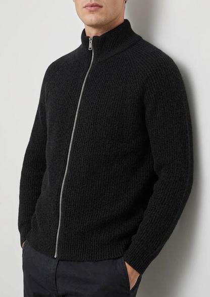Classic Full-Zip Knit Sweater, view 23