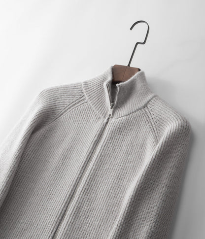 Classic Full-Zip Knit Sweater, view 6