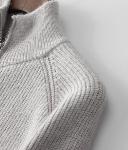 Classic Full-Zip Knit Sweater, view 8