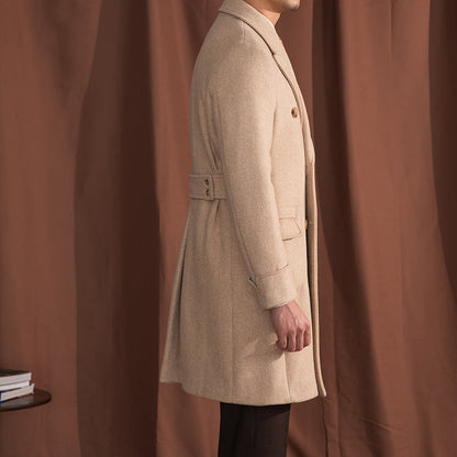 Classic Vintage Herringbone Wool-Blend Coat, view 10