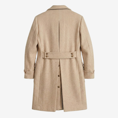 Classic Vintage Herringbone Wool-Blend Coat, view 14