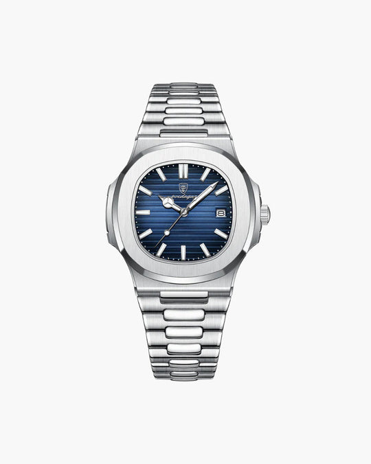 Geneva Classic Stainless Steel Water-Resistant Watch