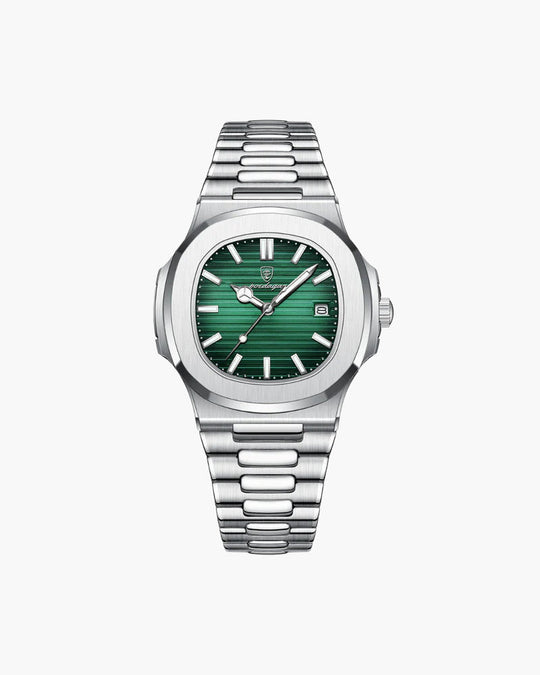 Geneva Classic Stainless Steel Water-Resistant Watch