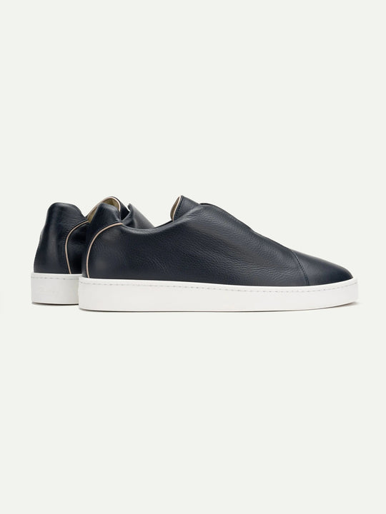 Leather Laceless Sneakers Midnight