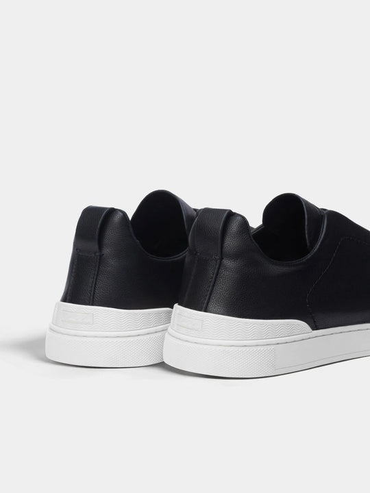 Leather Low Sneakers Black