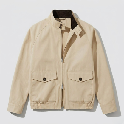 Lightweight Zip Jacket with Button Collar & Side Pockets, view 10
