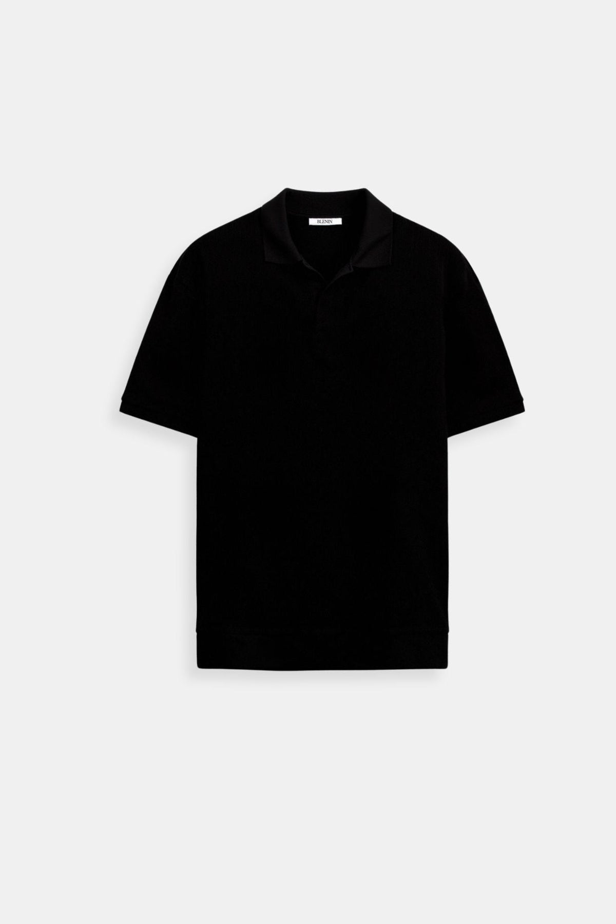 Men’s Knit Polo Shirt - Open Collar Short Sleeves, view 3