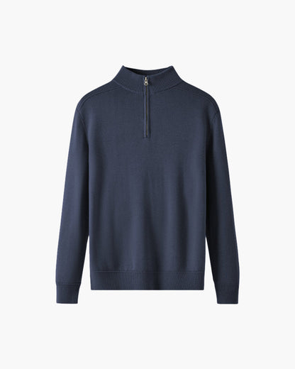 Men’s Knit Quarter-Zip Pullover - Ribbed Cuffs & Hem, view 4