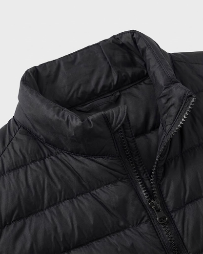 Men’s Lightweight Quilted Padded Vest - High Collar & Pockets, view 4