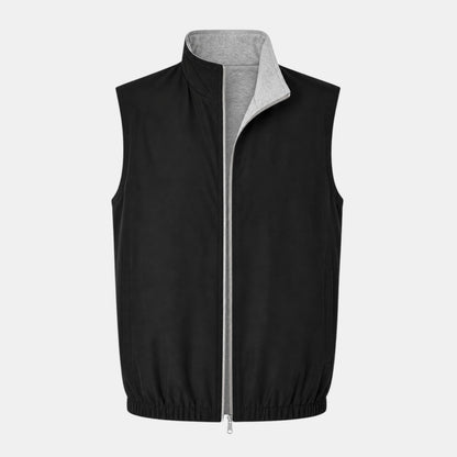 Men's Black Classic Reversible Zip Up Bodywarmer, view 4