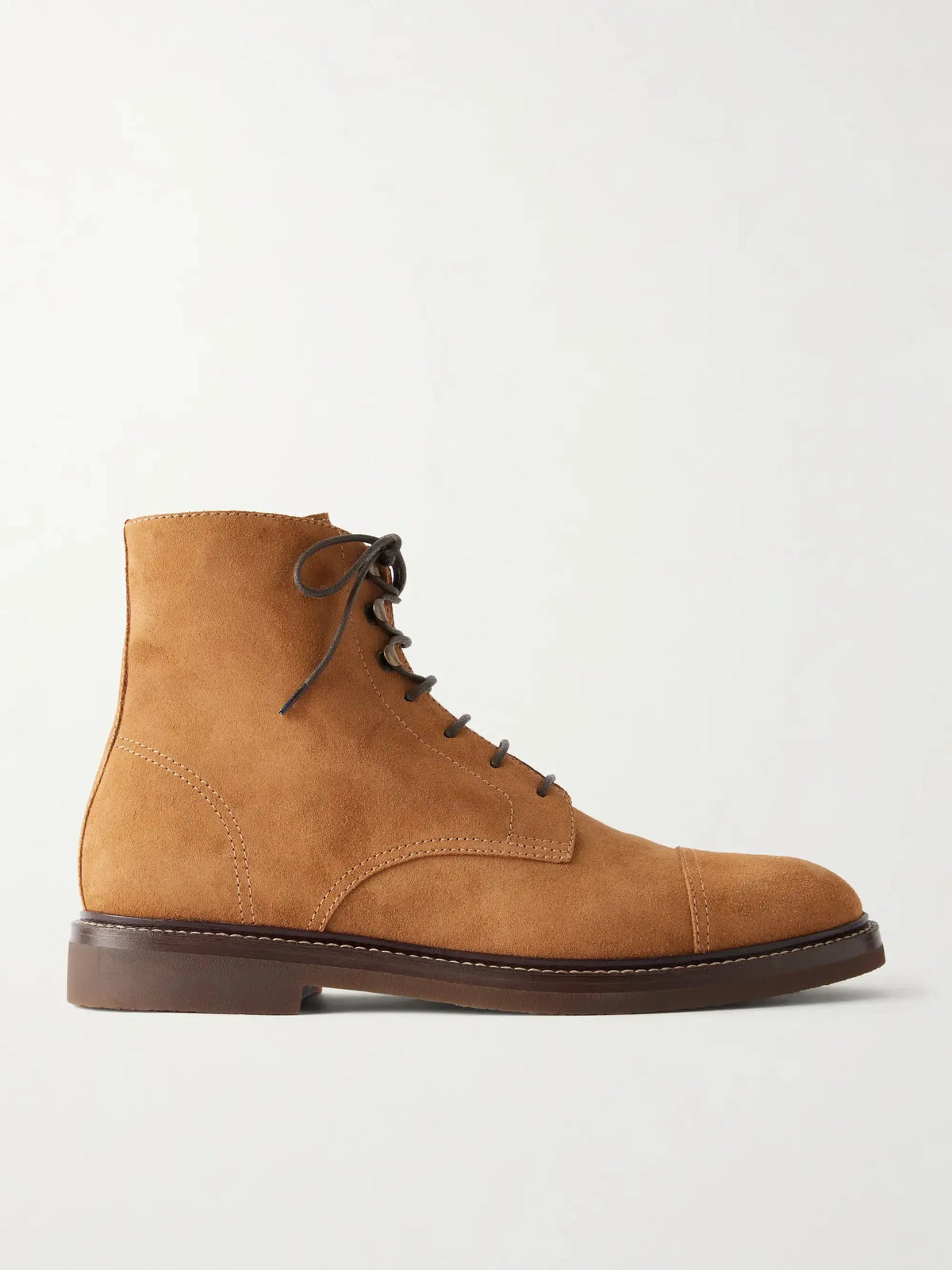 Men's Calf Suede Cap Toe Lace Up Boots, House of Zeno