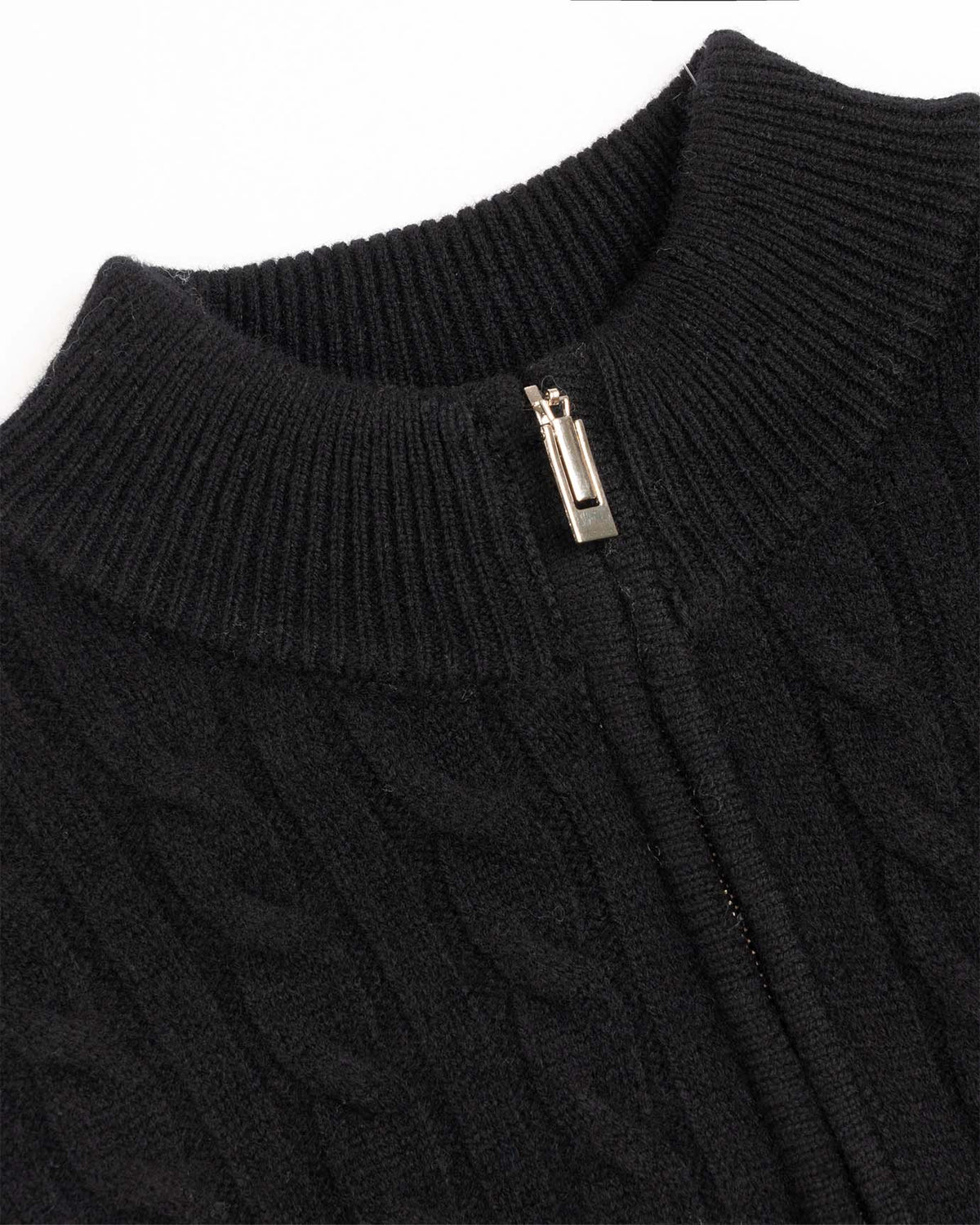 Men's Cashmere Wool Blend Cable Knit Half Zip Sweater, view 11