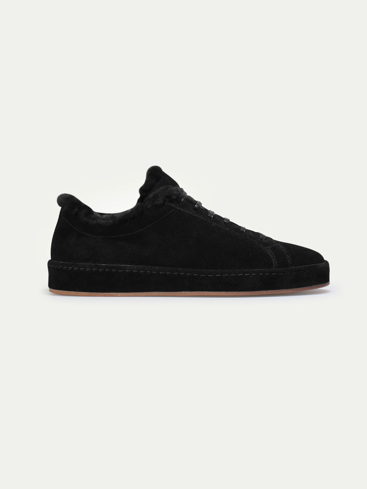 Men's Faux Fur Lined Suede Sneakers, view 10
