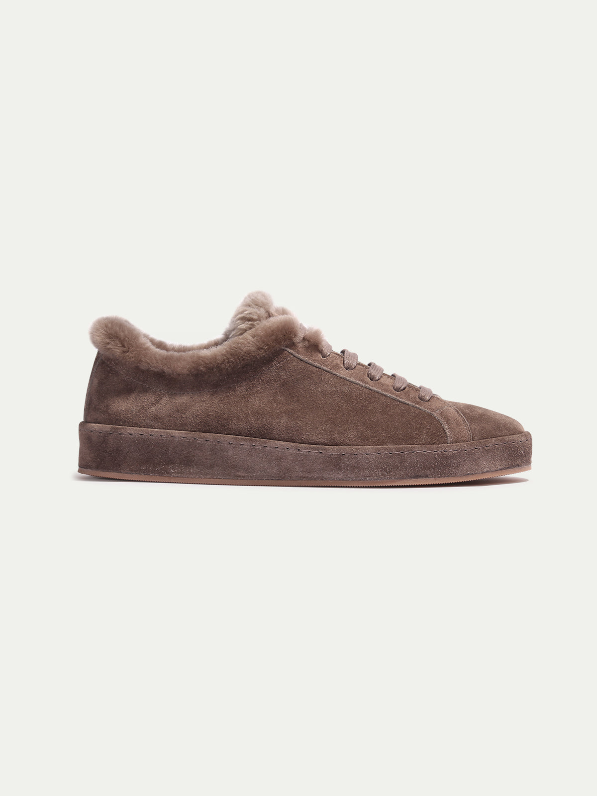 Men's Faux Fur Lined Suede Sneakers, view 5
