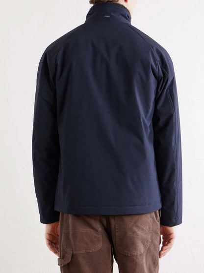 Men's Fur Trimmed Zip Up Bomber Jacket with Raglan Sleeves, view 3