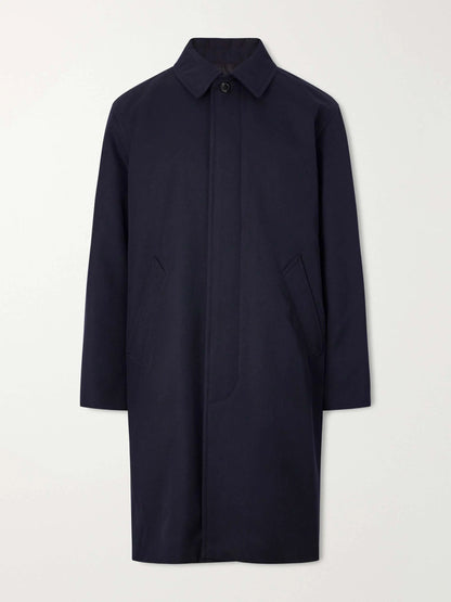 Men's Gabardine Collared Button Front Trench Coat, House of Zeno