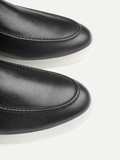 Men's Grain Leather Chelsea Boots with White Sole, view 3